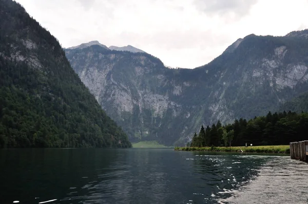 Sur Célèbre Koenigssee Près Berchtesgaden — Photo