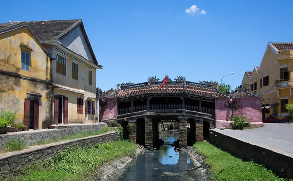Ponte Coperto Giapponese Hoi Vietnam — Foto Stock
