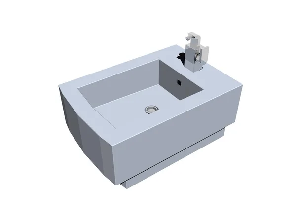 3D渲染白色背景隔离的浴室秤 — 图库照片