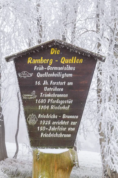 Die Ramberg Quellen Thale Friedrichsbrunn Halála — Stock Fotó