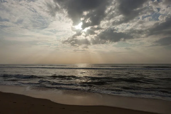 Schöne Wolken Bei Sonnenuntergang Über Dem Indischen Ozean — Stockfoto