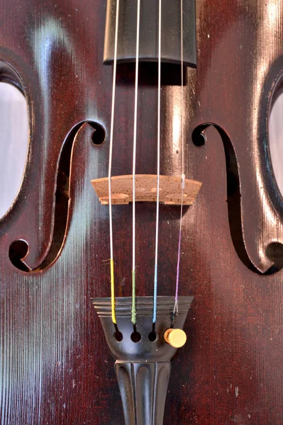 Violino Uma Antiguidade Início Dos Anos 1800 Uma Mancha Escura — Fotografia de Stock