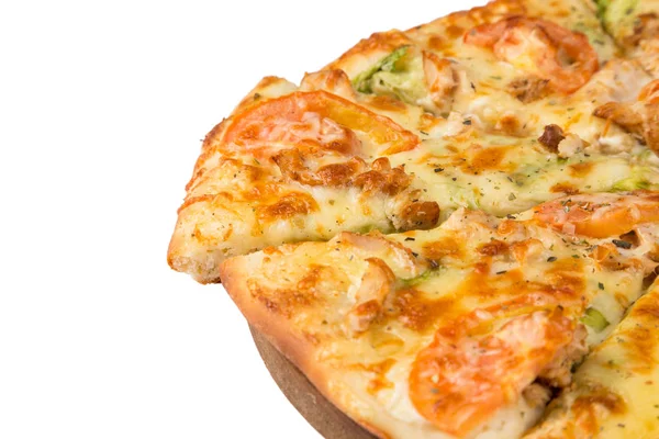 分离快餐片披萨提名从大圆披萨 — 图库照片