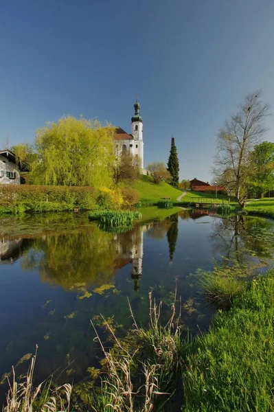 Церква Ставки Брітбрунна Чемегау Верхня Баварія — стокове фото