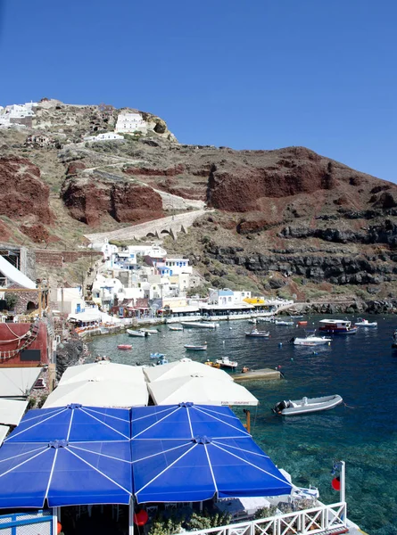 Hafen Auf Der Insel Santorini Griechenland Europa — Stockfoto