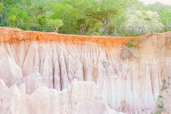 Maravillosos Colores Naranjas Atardecer Marafa Canyon También Dijo Hell Kitchen — Foto de Stock