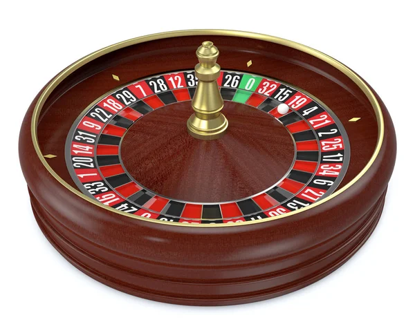 Roulette Wheel White Background Render — Stock Photo, Image