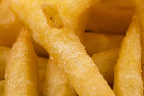 Fried French Fry Potatoes Closeup Background — Stock Photo, Image