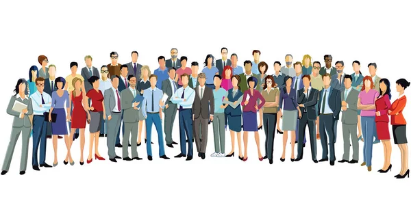 Large Group People Stand Together — Stock Photo, Image