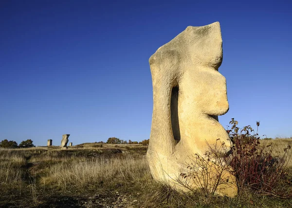 stone sculpture in the park