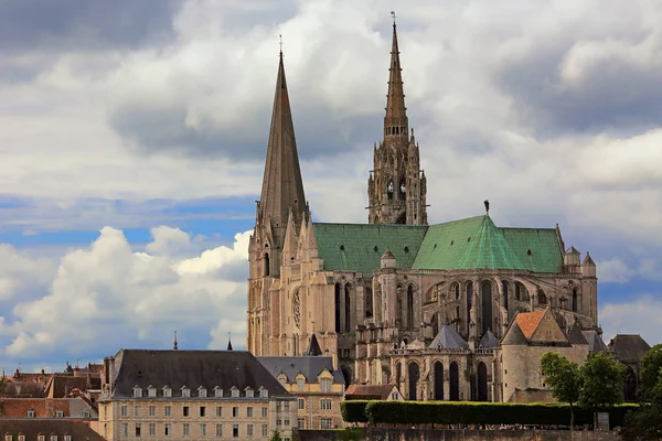 Catedral Gótica Alta Notre Dame Chartres — Foto de Stock