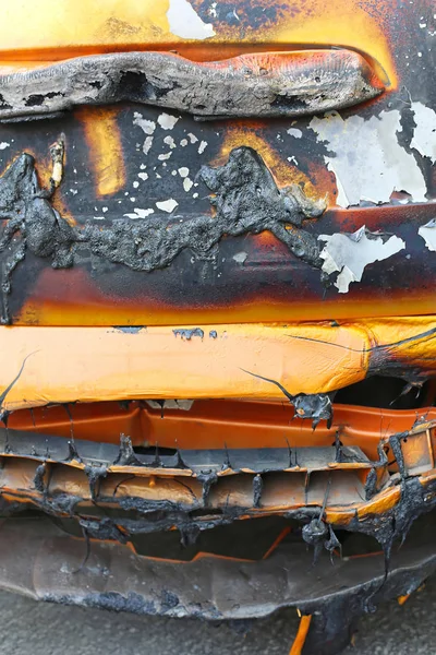 Topi Się Dameged Samochodu Ogień Piekło — Zdjęcie stockowe