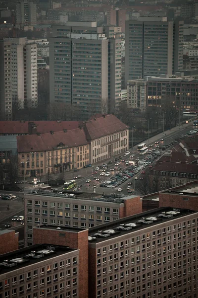 Een Blik Berlijn Van Verhoogde Gezichtspunt Vintage Look — Stockfoto