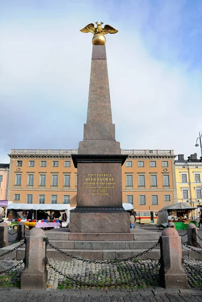 Coluna Alexander Helsinki Finland — Fotografia de Stock