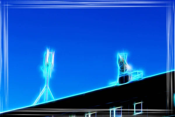 Abstrakter Hintergrund Mit Neonlicht — Stockfoto