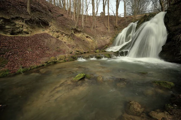 Mooie Waterval Natuur Achtergrond — Stockfoto