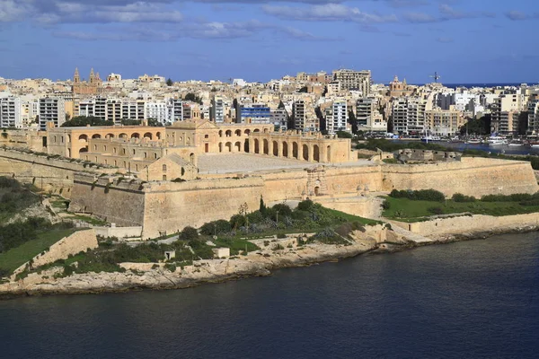 Fort Manoel Como Visto Hastings Gardens Valletta — Fotografia de Stock