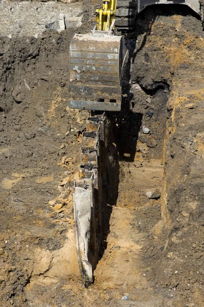 Construction Site Hammer Shovel — Stock Photo, Image