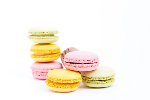 Some Sweet Colorful Biscuits White Background — Stock Photo, Image
