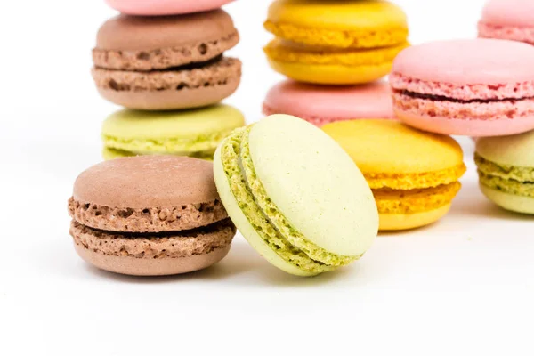 Unas Dulces Galletas Colores Sobre Fondo Blanco — Foto de Stock