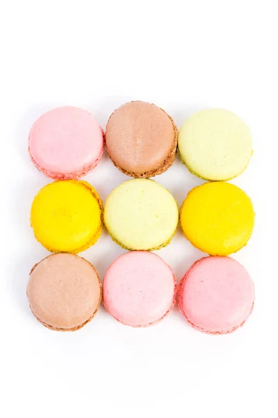 Unas Dulces Galletas Colores Sobre Fondo Blanco — Foto de Stock