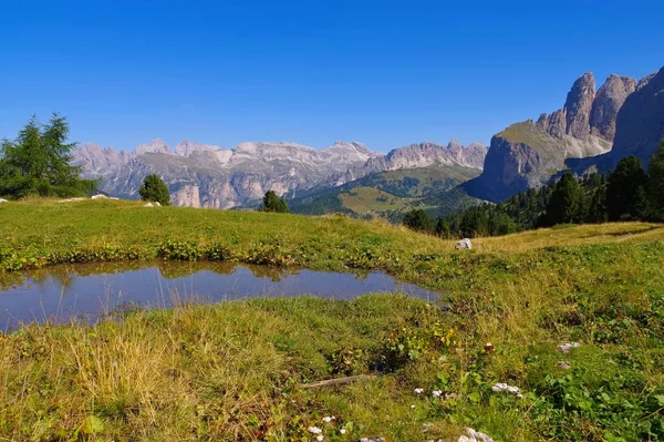 Sellajoch Sella Passar Dolomitas — Fotografia de Stock