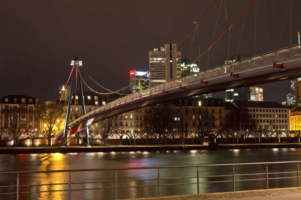 Frankfurt Main Bei Nacht — Stockfoto