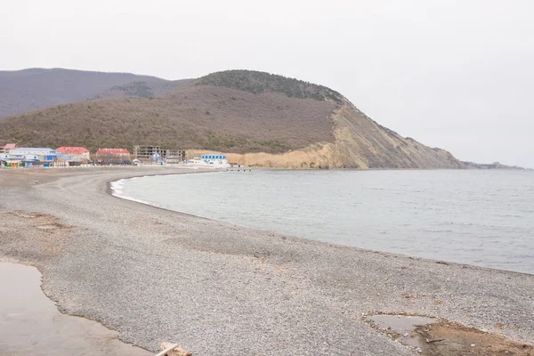 Панорамный Вид Морскую Бухту Деревне Сукко Весной — стоковое фото