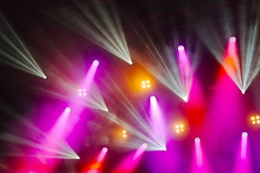 Stage lighting at a concert clipart