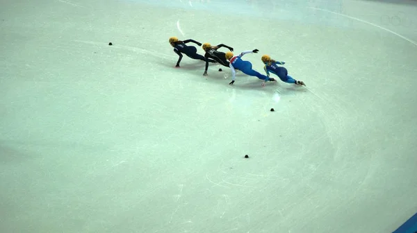 Shorttrack Wettbewerb Bei Den Olympischen Winterspielen Sotschi 2014 — Stockfoto