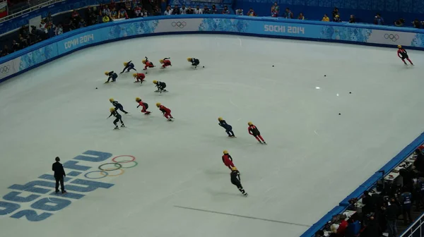 Competição Patinação Gelo Nos Jogos Olímpicos Inverno Sochi 2014 — Fotografia de Stock