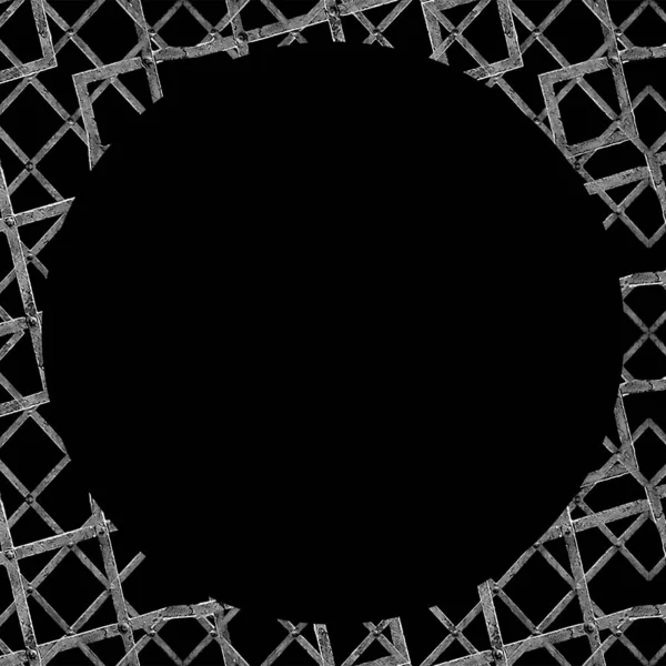 Μαύρο Φόντο Γεωμετρικά Αφηρημένη Interlace Grunge Σιδήρου Υφής Χρώματα Μαύρο — Φωτογραφία Αρχείου