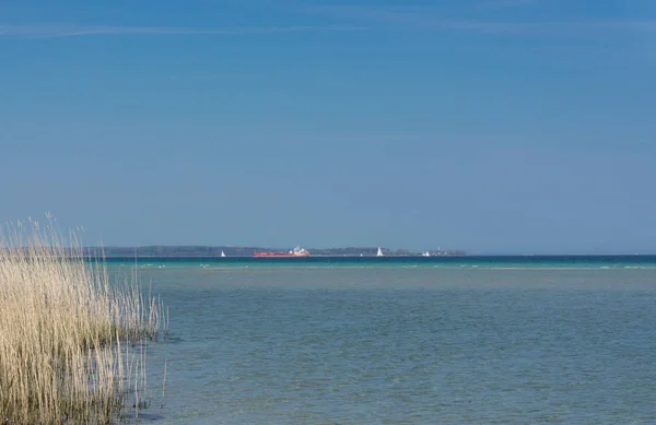 Ostsee Panorama Mit Türkisfarbenem Meer Und Segelbooten Horizont Einem Sonnigen — Stockfoto