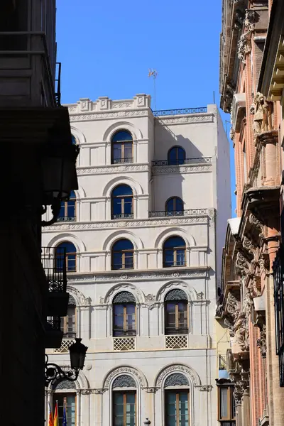 Fachadas Casas Valencia España — Foto de Stock