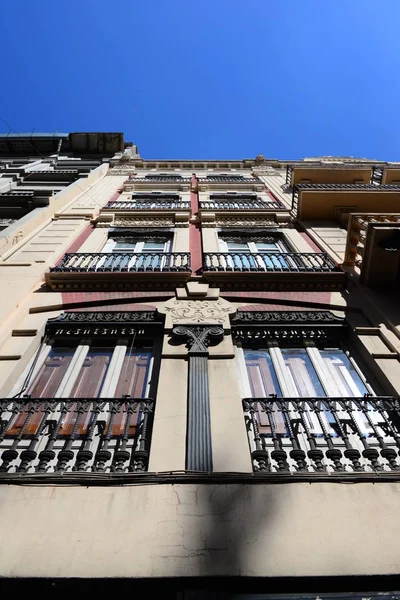 Фасади Будинків Валансії Іспанія — стокове фото