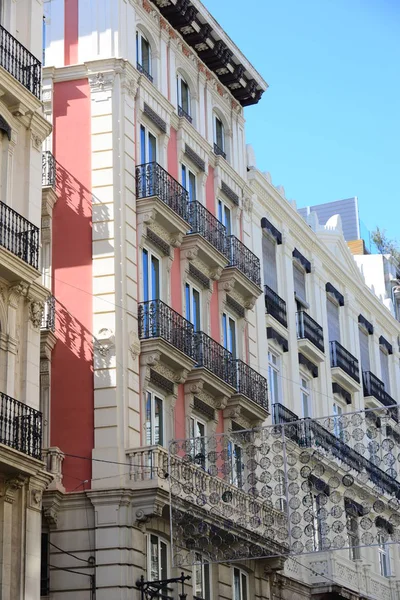 Fachadas Casas Valencia España — Foto de Stock