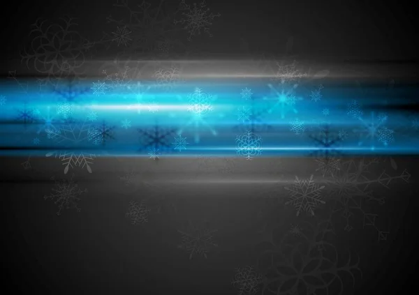Świecące Światła Niebieskiego Tła Christmas — Zdjęcie stockowe