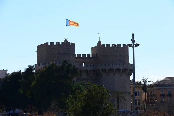 Fachadas Casas Valência Espanha — Fotografia de Stock