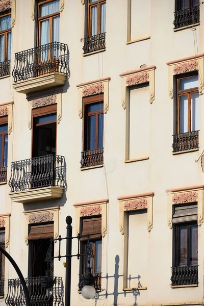 Фасади Будинків Валансії Іспанія — стокове фото