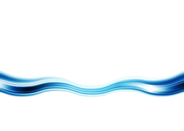 Leuchtend Blaue Abstrakte Welle Auf Weißem Hintergrund — Stockfoto
