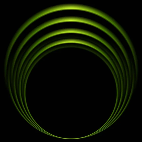 Glow green curve logo on black background