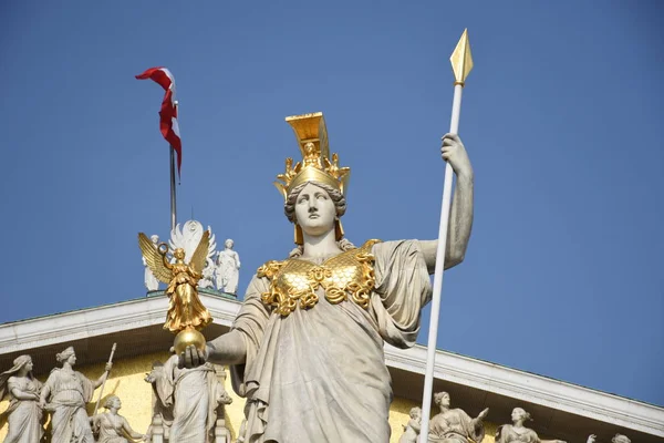 Фонтан Палас Афіна Паллас Афіне Статуя Парламент Відня Парламент Відня — стокове фото