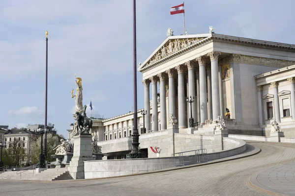 Parlament Wien Parlament Parlamentsgebäude Wien Karl Renner Ring Ringstraße Griechisch — Stockfoto