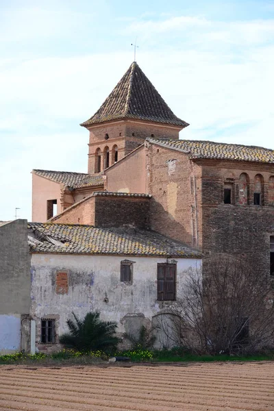 Façades Maisons Dans Province Valencia Espagne — Photo