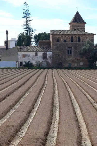 Façades Maisons Dans Province Valencia Espagne — Photo