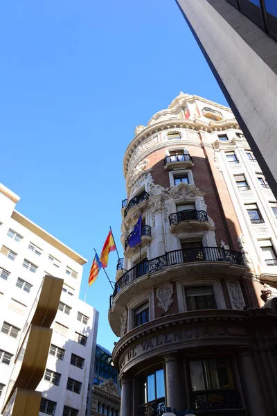 Gevels Van Huizen Valencia Spanje — Stockfoto
