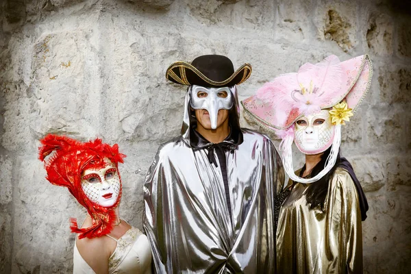 Máscaras Venecianas Para Fiesta Carnaval — Foto de Stock