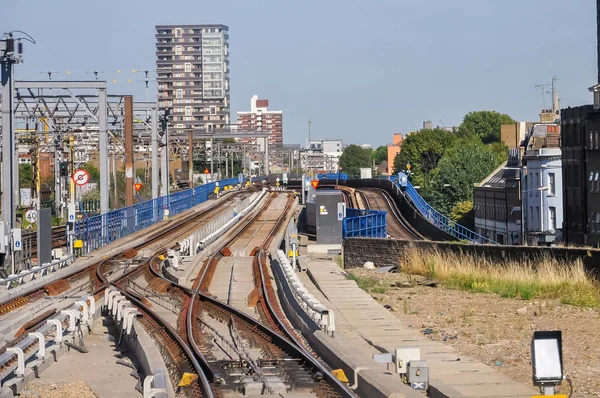 Railway Tracks Docklands Light Railway — Stock Photo, Image