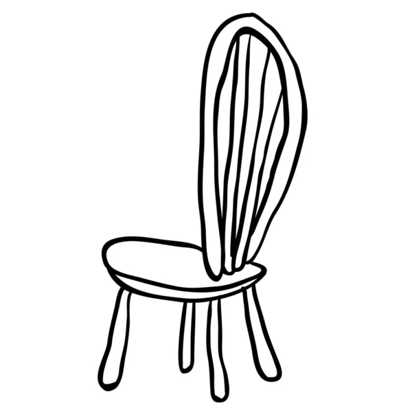 黑色和白色椅子动画片 — 图库照片