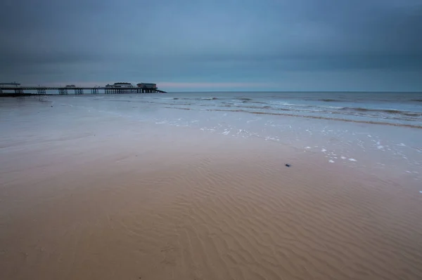 Wellen Sand Bei Cromer Norfolk — Stockfoto